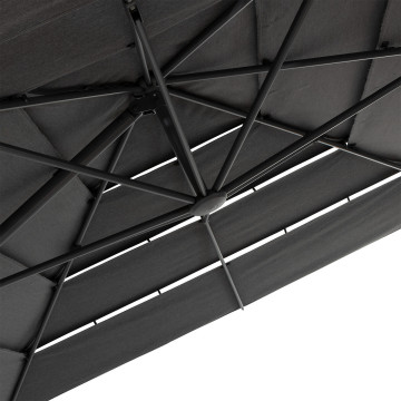 Parasol 4x3 m Melhia multi toiles oléfine anthracite Hespéride - Le Dépôt Bailleul