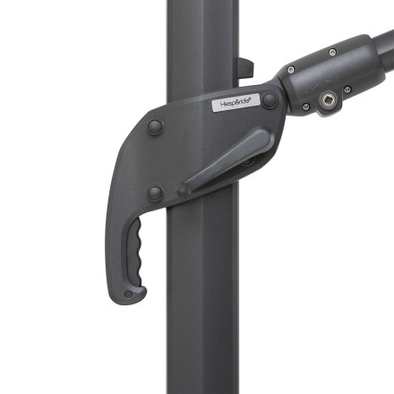 Parasol décentré Melhia 4x3 m oléfine anthracite Hespéride - Le Dépôt Bailleul