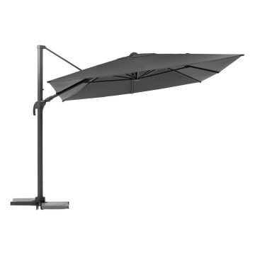 Parasol décentré Melhia 4x3 m oléfine anthracite Hespéride - Le Dépôt Bailleul