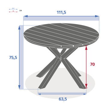 Table extérieure ronde 4 personnes blanc Oriengo Hespéride - Le Dépôt Bailleul