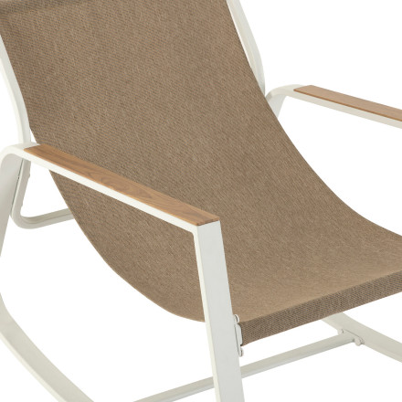 Fauteuil à bascule Felinio taupe Hespéride - Le Dépôt Bailleul