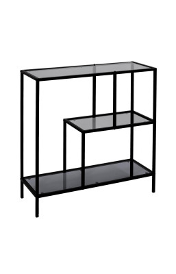 Etagère métal et verre fumé...