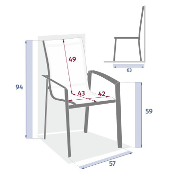 Fauteuil extérieur Axant wengé/praline Hespéride - Le Dépôt Bailleul