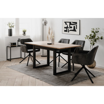 Table à manger extensible 120/160 cm Denver - Le Dépôt Bailleul