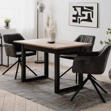Table à manger extensible 120/160 cm Denver - Le Dépôt Bailleul