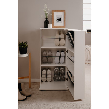 Meuble à chaussures 1 porte Satos blanc - Le Dépôt Bailleul