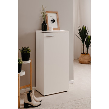 Meuble à chaussures 1 porte Satos blanc - Le Dépôt Bailleul
