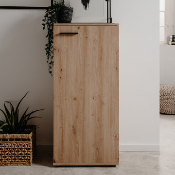 Meuble à chaussures 1 porte Satos naturel - Le Dépôt Bailleul