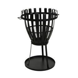 Brasero corbeille métal D54 noir Ambiance - Le Dépôt Bailleul