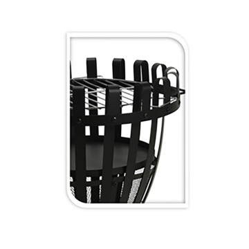 Brasero corbeille métal D54 noir Ambiance - Le Dépôt Bailleul