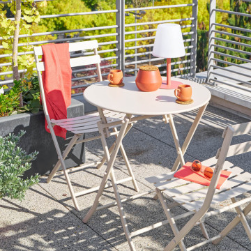 Chaise métal pliante Greensboro argile Hespéride - Le Dépôt Bailleul