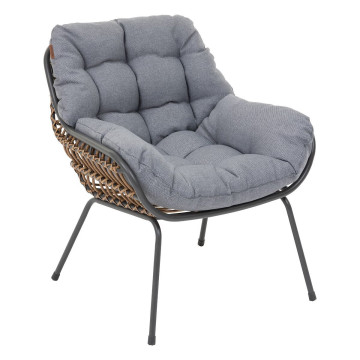 Salon de jardin 2 places Paopao graphite Hespéride - Le Dépôt Bailleul