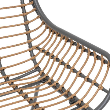 Salon de jardin 2 places Paopao graphite Hespéride - Le Dépôt Bailleul