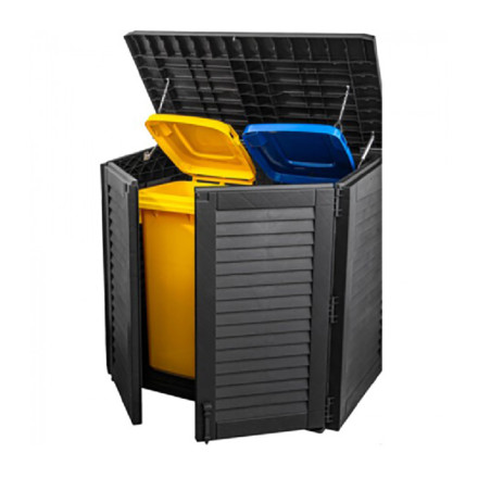 Coffre de rangement plastique 2 portes H110 - Le Dépôt Bailleul