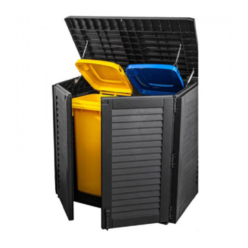 Coffre de rangement plastique 2 portes H110 - Le Dépôt Bailleul