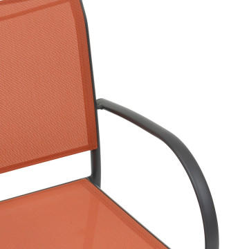 Fauteuil empilable Piazza Hespéride ambre/graphite - Le Dépôt Bailleul