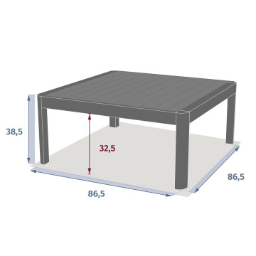 Salon de jardin d'angle Paradize graphite Hespéride - Le Dépôt Bailleul