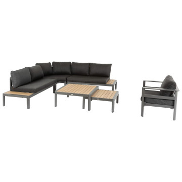 Salon de jardin d'angle Paradize graphite Hespéride - Le Dépôt Bailleul