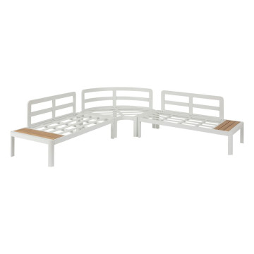 Salon de jardin d'angle Paradize blanc Hespéride - Le Dépôt Bailleul