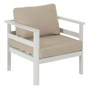 Salon de jardin d'angle Paradize blanc Hespéride - Le Dépôt Bailleul