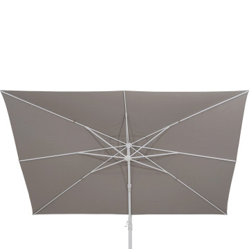 Parasol décentré Melhia 4x3 m oléfine argile/lin Hespéride - Le Dépôt Bailleul