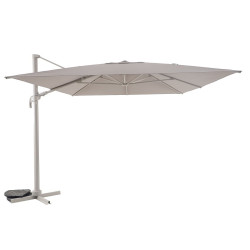 Parasol décentré Melhia 4x3 m oléfine argile/lin Hespéride - Le Dépôt Bailleul