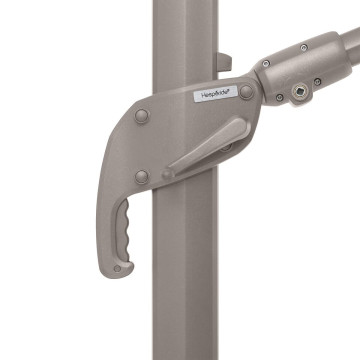 Parasol décentré Melhia 3x3 m oléfine argile / lin Hespéride - Le Dépôt Bailleul