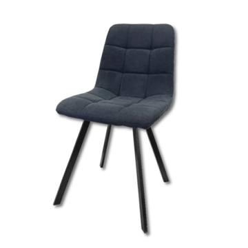 Chaise tissu noir UDC8025 pieds métal - Le Dépôt Bailleul