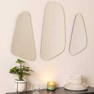 Lot de 3 miroirs organiques...