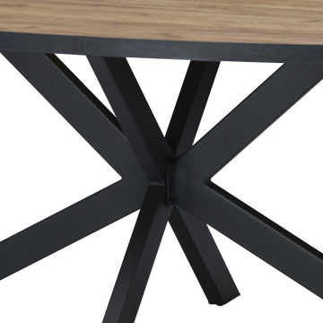 Table à manger ovale 220 cm pieds étoile Lio - Le Dépôt Bailleul