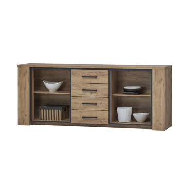 Buffet 2 portes 4 tiroirs Lio - Le Dépôt Bailleul