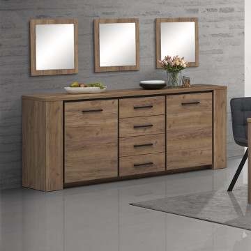 Buffet 2 portes 4 tiroirs Lio - Le Dépôt Bailleul