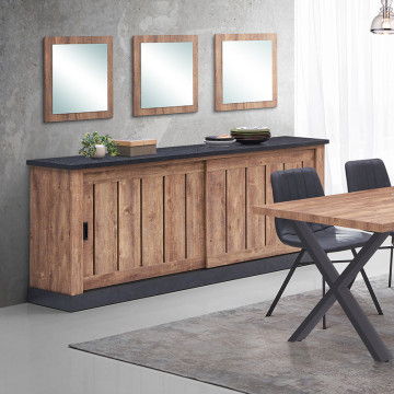 Buffet 2 portes coulissantes Edouard - Le Dépôt Bailleul