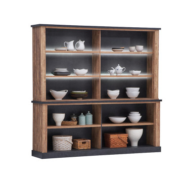 Vaisselier 2 + 2 portes avec éclairage Edouard- Le Dépôt Bailleul