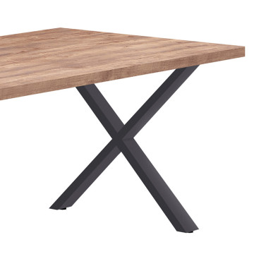 Table à manger pieds en croix 220 cm Edouard - Le Dépôt Bailleul
