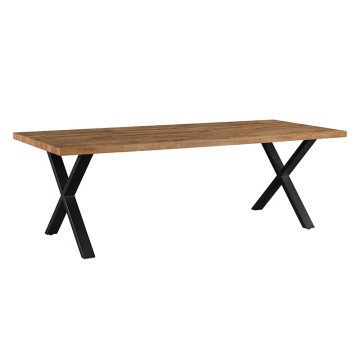 Table à manger pieds en croix 220 cm Edouard - Le Dépôt Bailleul