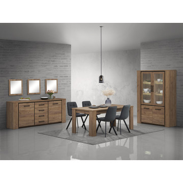 Vitrine 2 portes pleines + 2 portes vitrées Lio - Le Dépôt Bailleul