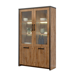 Vitrine 2 pleines + 2 portes vitrées Emie - Le Dépôt Bailleul