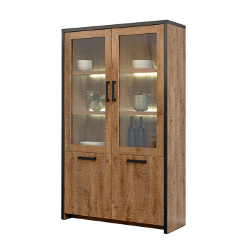 Vitrine 2 pleines + 2 portes vitrées Emie - Le Dépôt Bailleul