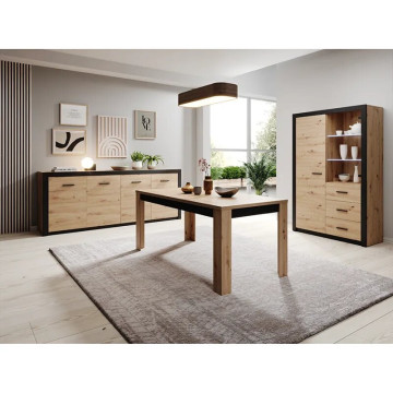 Salle à manger Brussel coloris chêne artisan - Le Dépôt Bailleul
