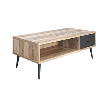 Table basse 1 tiroir 2 niches Scott - Le Dépôt Bailleul