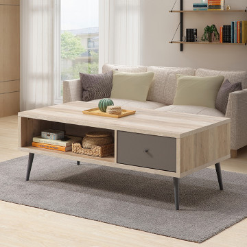 Table basse 1 tiroir 2 niches Scott - Le Dépôt Bailleul