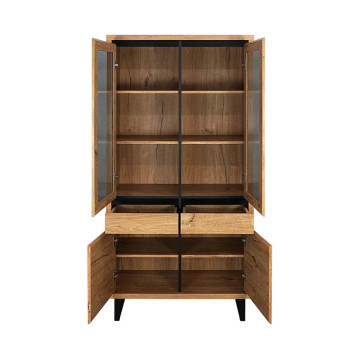 Vitrine grand modèle 2 + 2 portes 2 tiroirs Sully - Le Dépôt Bailleul