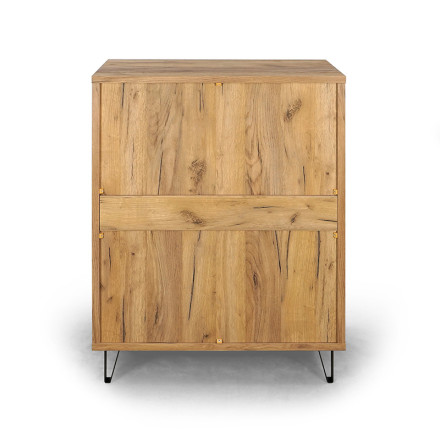 Commode 4 tiroirs naturel et gris Harry - Le Dépôt Bailleul