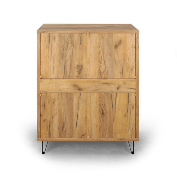 Commode 4 tiroirs naturel et gris Harry - Le Dépôt Bailleul