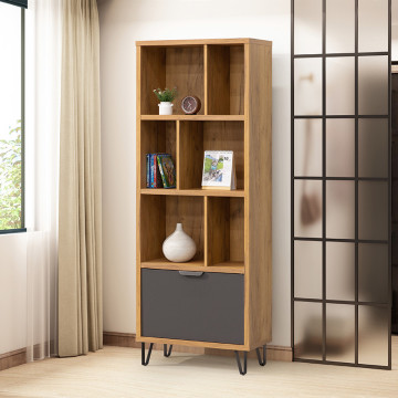 Bibliothèque 6 niches 1 porte Harry - Le Dépôt Bailleul