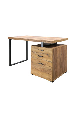 Bureau 3 tiroirs pied métal...