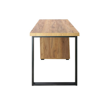 Bureau 3 tiroirs pied métal Elton  - Le Dépôt Bailleul