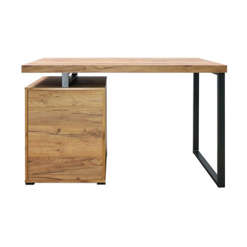 Bureau 3 tiroirs pied métal Elton  - Le Dépôt Bailleul
