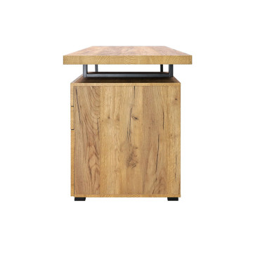 Bureau 3 tiroirs pied métal Elton  - Le Dépôt Bailleul